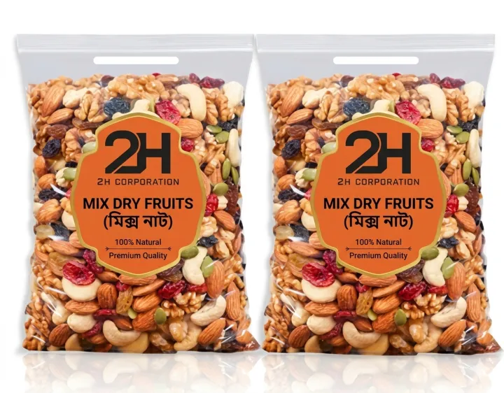 Mix Dry Fruits and Nuts Combo Pack - 500 gm